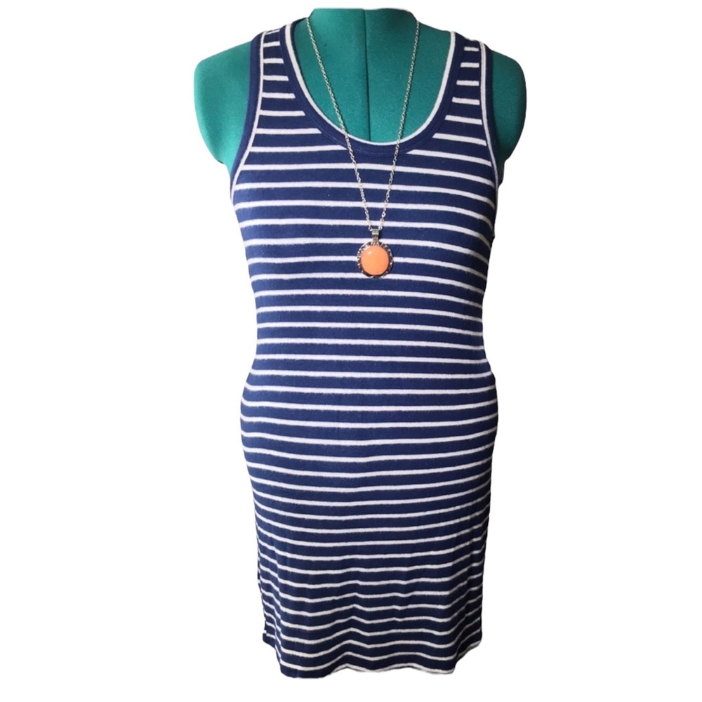 Hye Park And Lune Blue & White Striped Dress